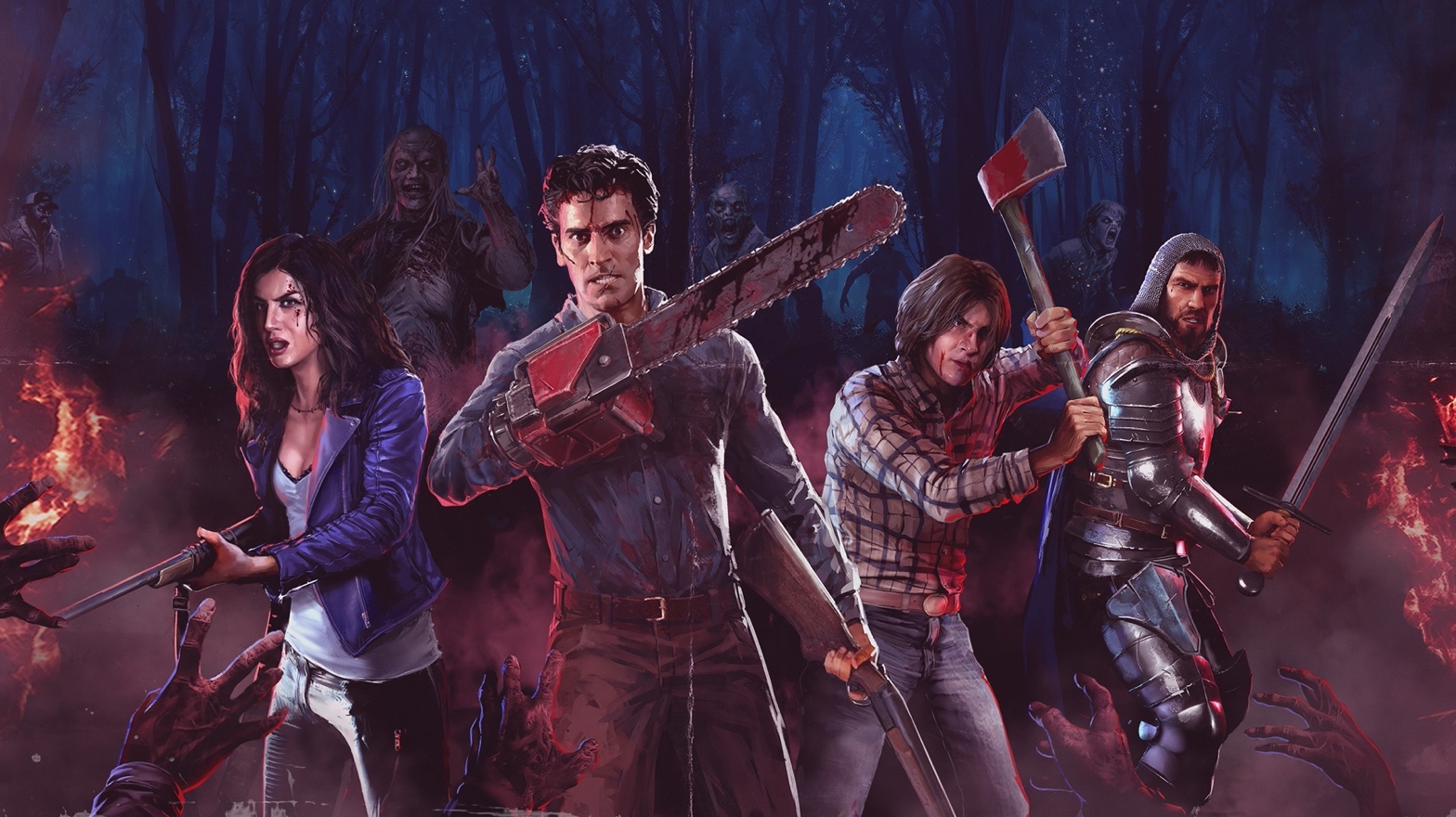 Key art from Evil Dead: The Game from Saber Interactive